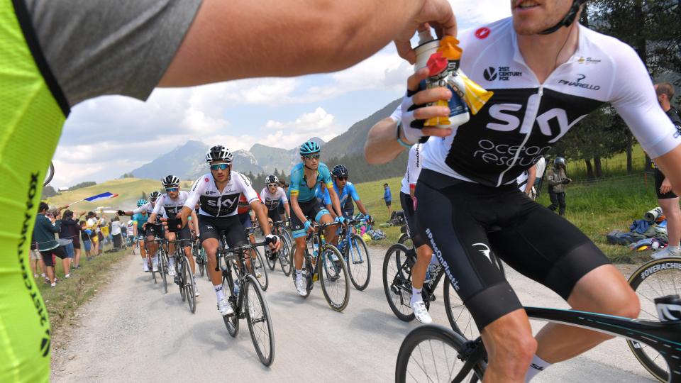 Refreshments are vital during stages for riders